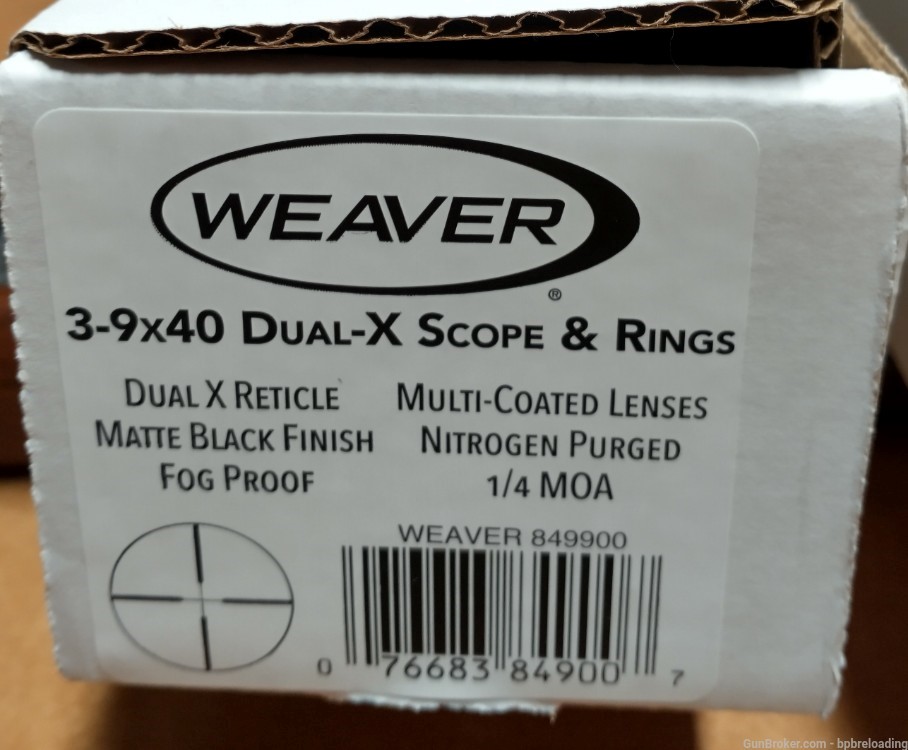 Weaver 3x9x40 Dual-X Scope & Rings-img-1