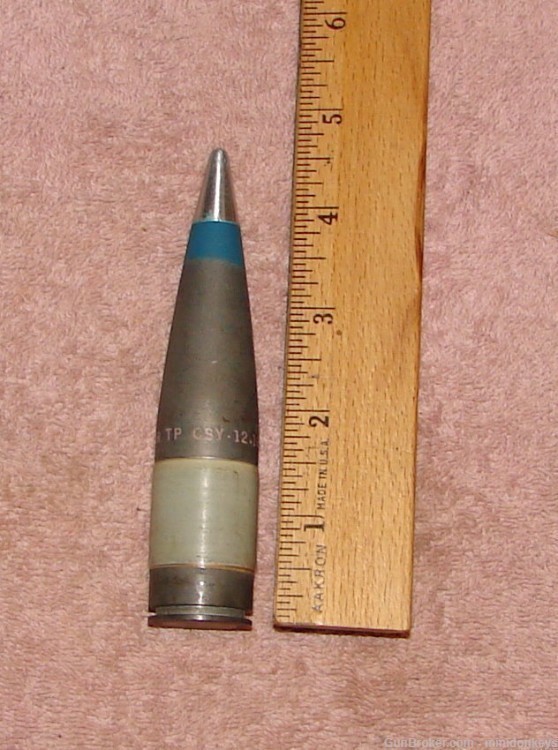 25MM GAU Projectile....NOS....INERT....ALL NICE...F 15!-img-2