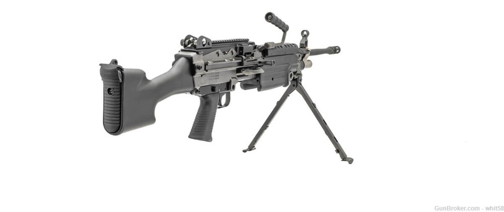 FNH FN M249S SAW 5.56 NATO 18.5" Semi Automatic Belt Fed Black 46-100169-img-1
