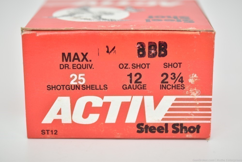 Activ 12 Gauge 2-3/4" Max Dr Equiv 1-1/4 Oz Shot BBB 50-Rounds STEEL-img-0