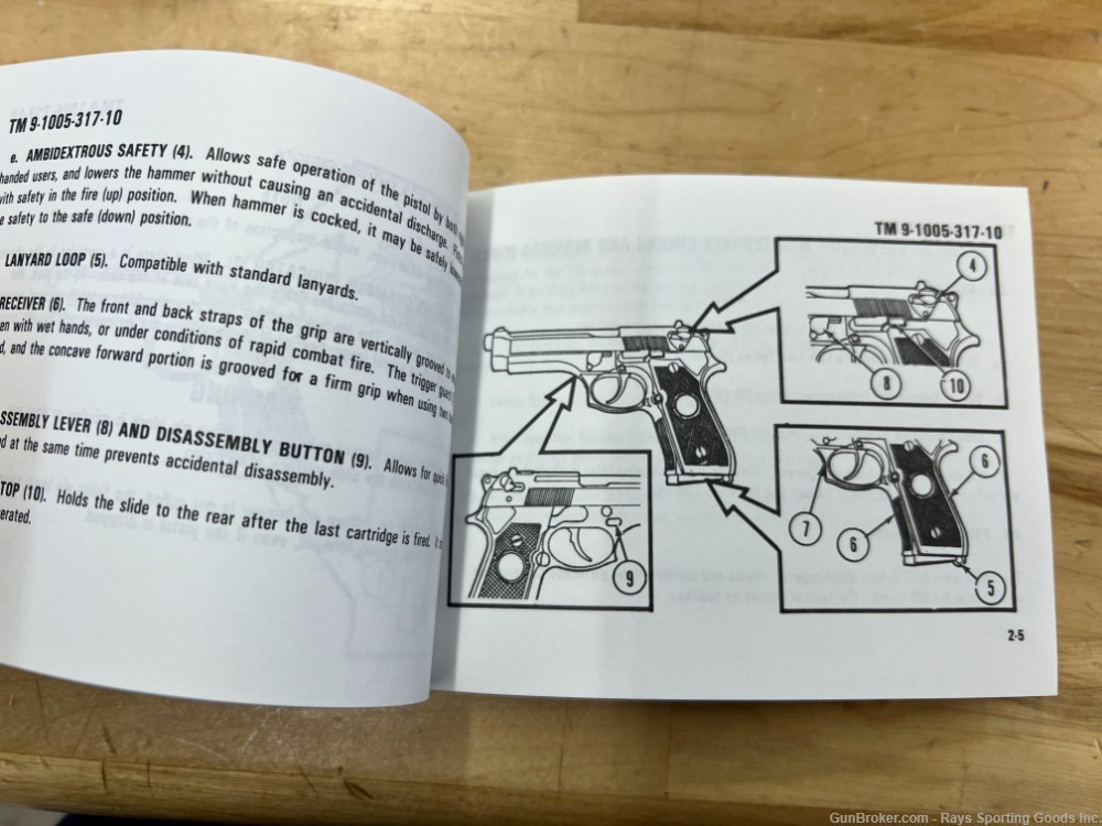 Beretta M9 operators manual. Genuine booklet. -img-3