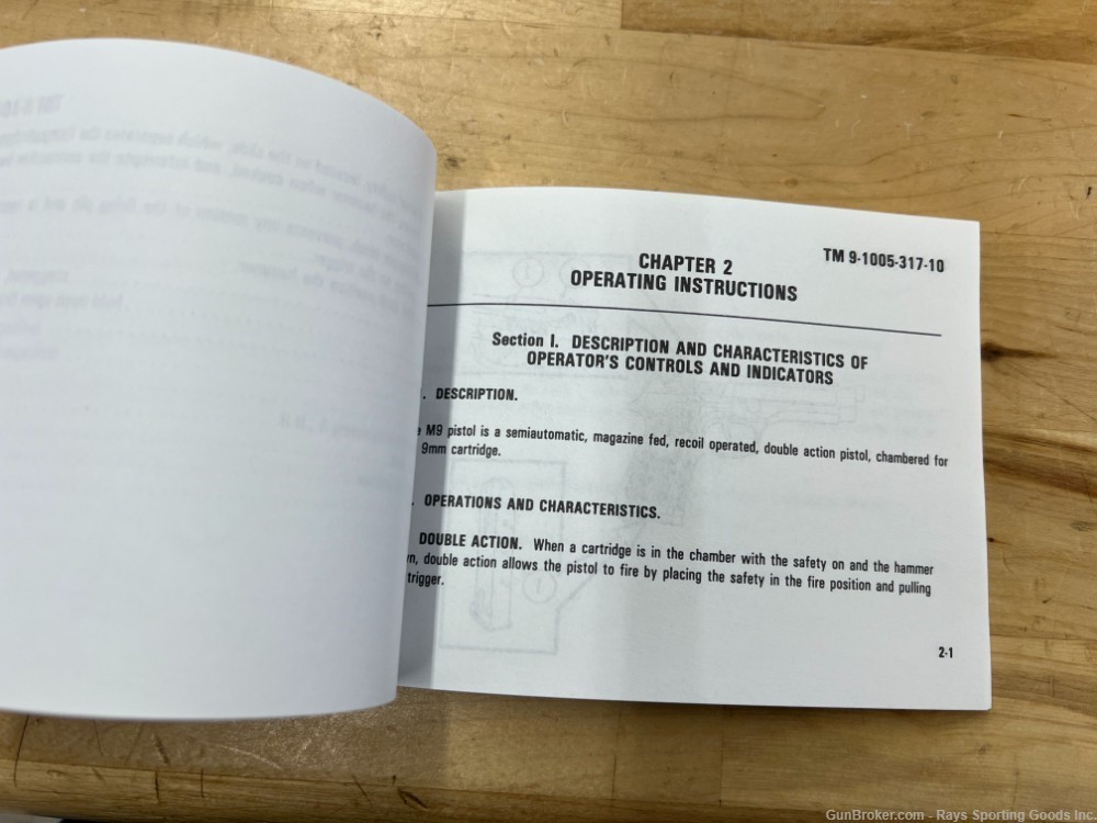 Beretta M9 operators manual. Genuine booklet. -img-4