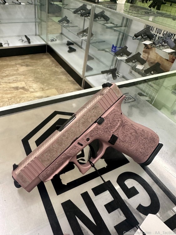 NEW GLOCK 48 9MM PINK ENGRAVE 4.01" 10RD 2 MAGS GLPA4850201RMPC-img-2