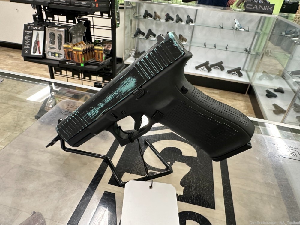 NEW GLOCK 45G5 45 G5 9MM TEAL / BLK 4.02" 17RD (3) MAGS PA455S203-img-2