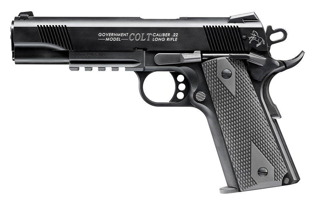 Walther Arms 1911 Colt Rail Gun 22 LR Pistol 5 10+1 Black 517030810-img-0