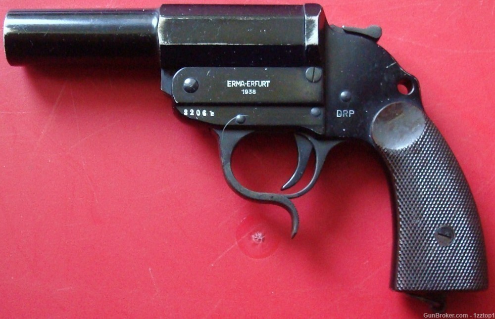 Model Heer Erma-Erfurt Flare / Signal gun 1938 WWII Rare DRP marked - Super-img-0