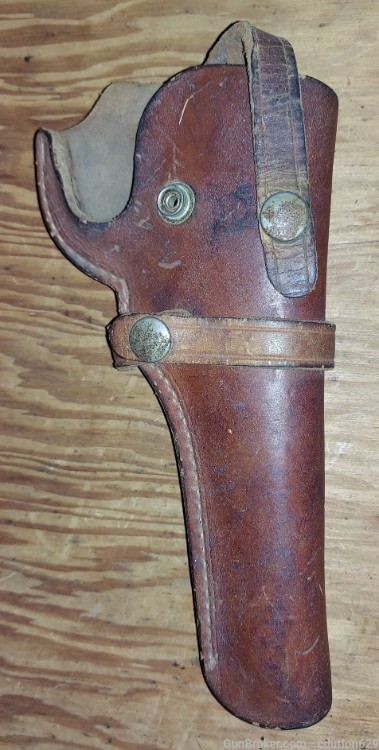 Hunter RH leather holster for med frame 5 & 6 "  revolvers 64 H&R Colt S&W -img-0