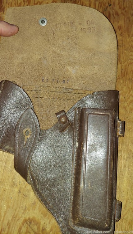 Bulgarian Makarov military brown leather flap holster-img-1