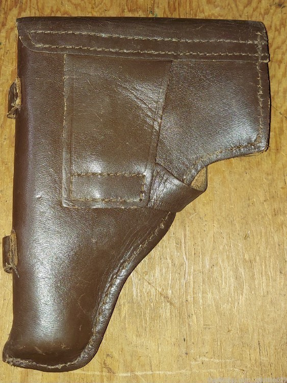 Bulgarian Makarov military brown leather flap holster-img-2