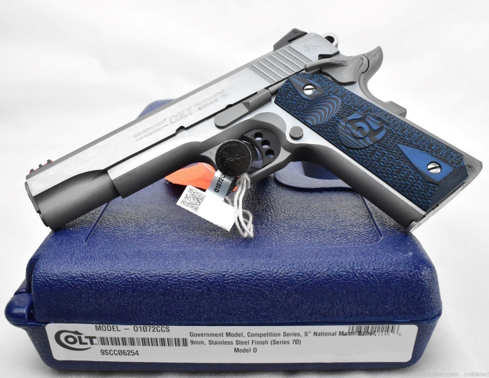 Colt Competition 1911 Series 70 STAINLESS  9mm Model O1072CCS - NEW -img-0