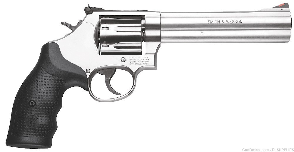 SMITH AND WESSON S&W 686 PLUS STAINLESS 7-SHOT ADJ. SIGHT 6" BBL .357MAG-img-0