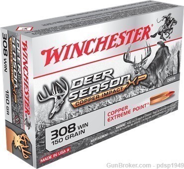 Winchester Deer Season XP Copper Impact 308 Win 150gr X308DSLF 20rd Box-img-0
