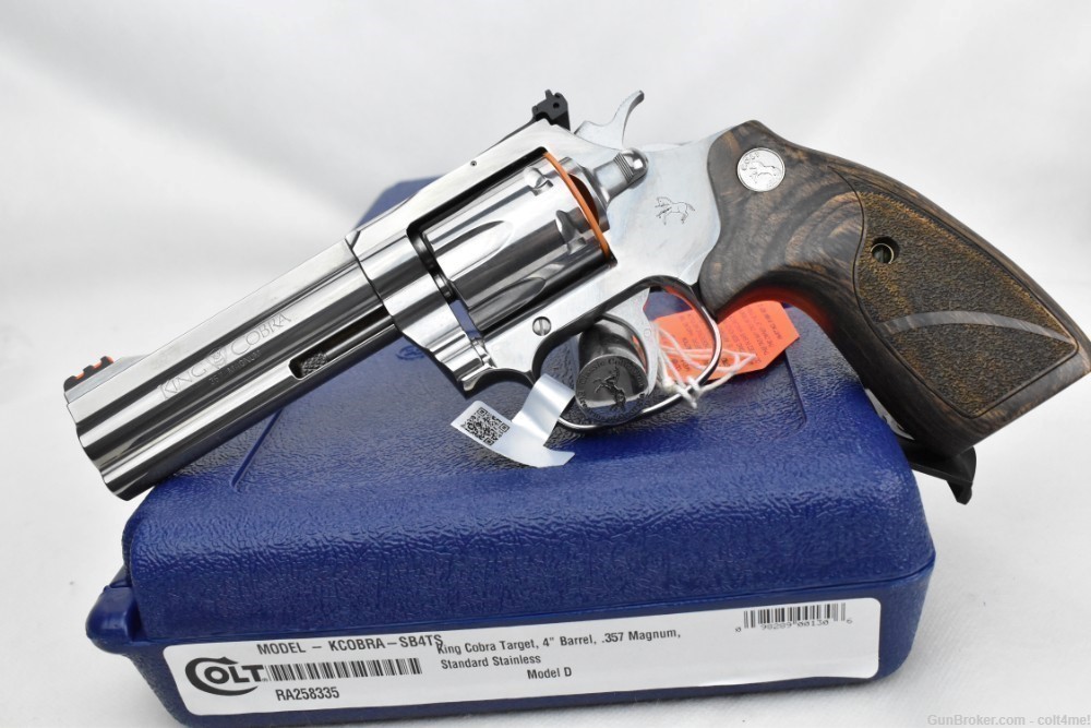 New Colt KING COBRA Target 4" Stainless .357 Mag SB4TS -img-2