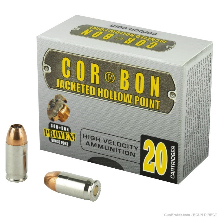 CorBon Self Defense 380 ACP 90gr Jacketed Hollow Point - 20rd-img-0