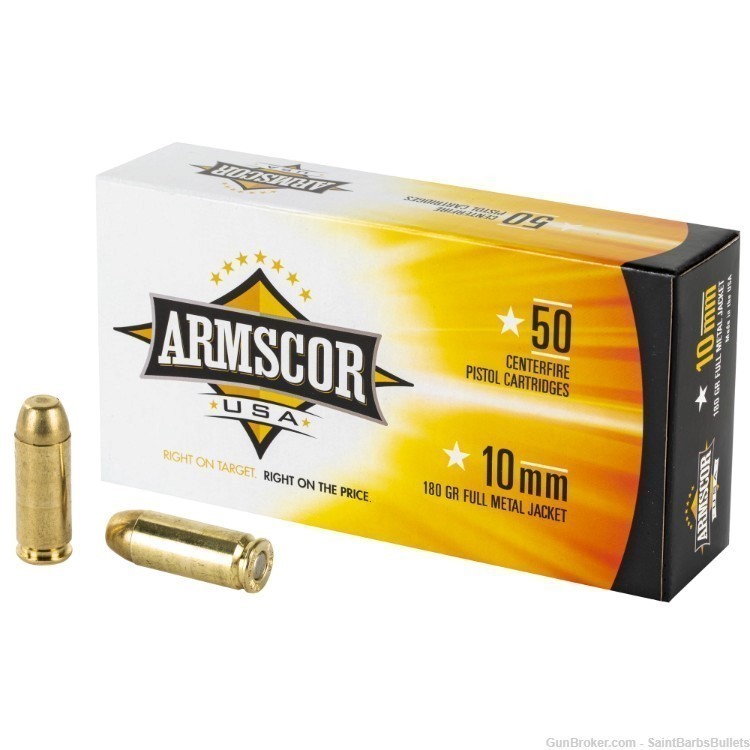 Armscor 10mm 180 Grain FMJ - 50 Rounds-img-0