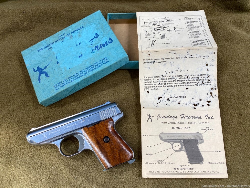 Jennings Firearms MODEL J-22 Vintage Pistol w/ Original Box - 2.5" Barrel-img-20