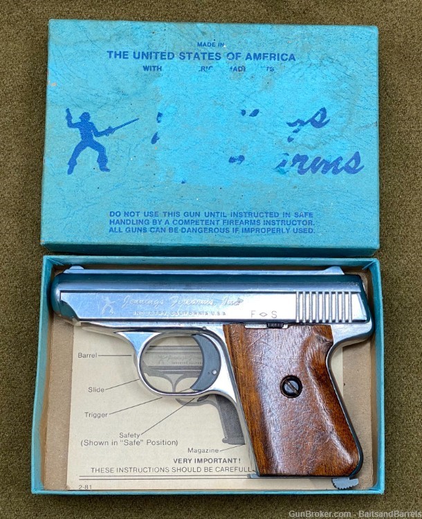 Jennings Firearms MODEL J-22 Vintage Pistol w/ Original Box - 2.5" Barrel-img-28