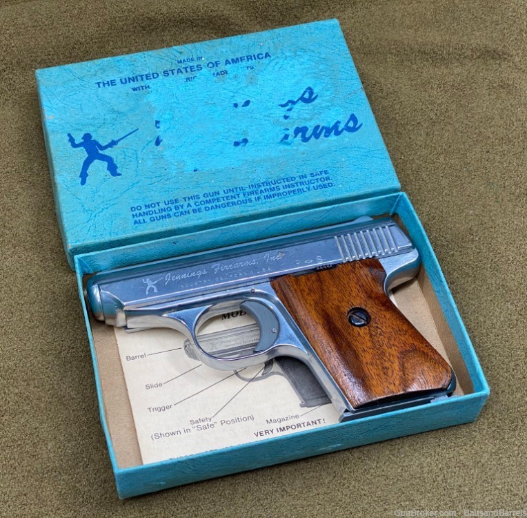Jennings Firearms MODEL J-22 Vintage Pistol w/ Original Box - 2.5" Barrel-img-5