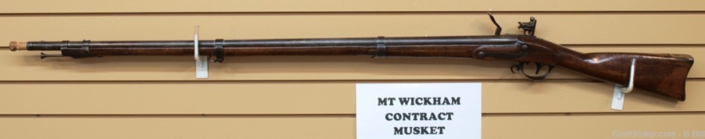 US Model 1816 Flintlock Contract Musket by MT WICKHAM  VG COND 1829-img-1