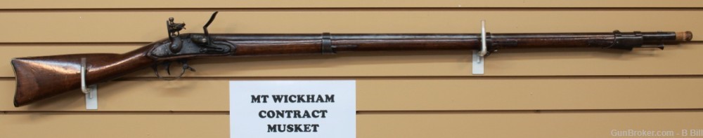 US Model 1816 Flintlock Contract Musket by MT WICKHAM  VG COND 1829-img-0