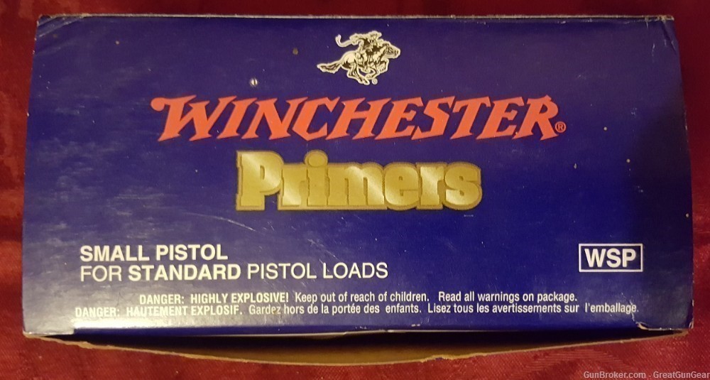 Winchester #WSP Primers Small Pistol for Standard Pistol Loads Box of 870-img-1