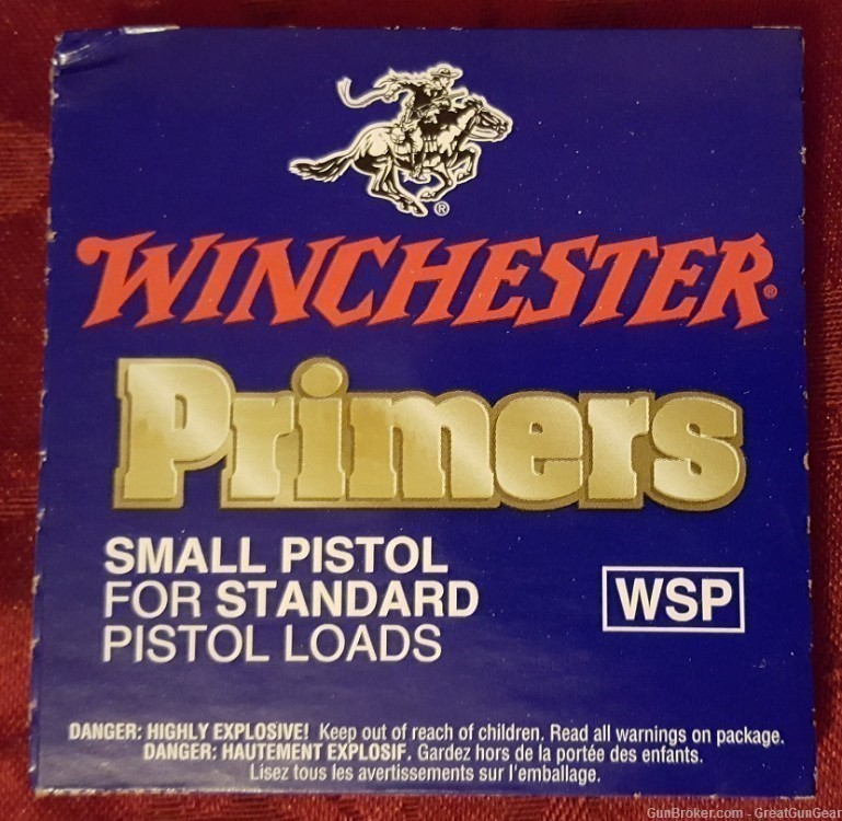 Winchester #WSP Primers Small Pistol for Standard Pistol Loads Box of 870-img-3