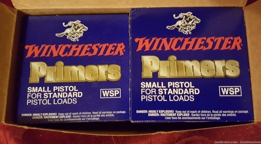 Winchester #WSP Primers Small Pistol for Standard Pistol Loads Box of 870-img-2