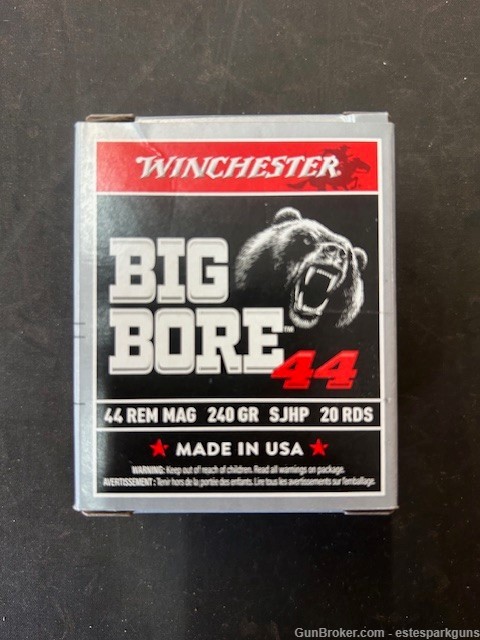 Winchester Big Bore Ammo 44 Rem Mag 240 Grain 20 Rounds-img-0