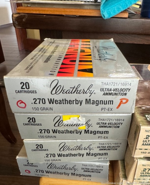 69 rounds (3 full plus one partial) Weatherby 270 Wby Magnum ammunition-img-0