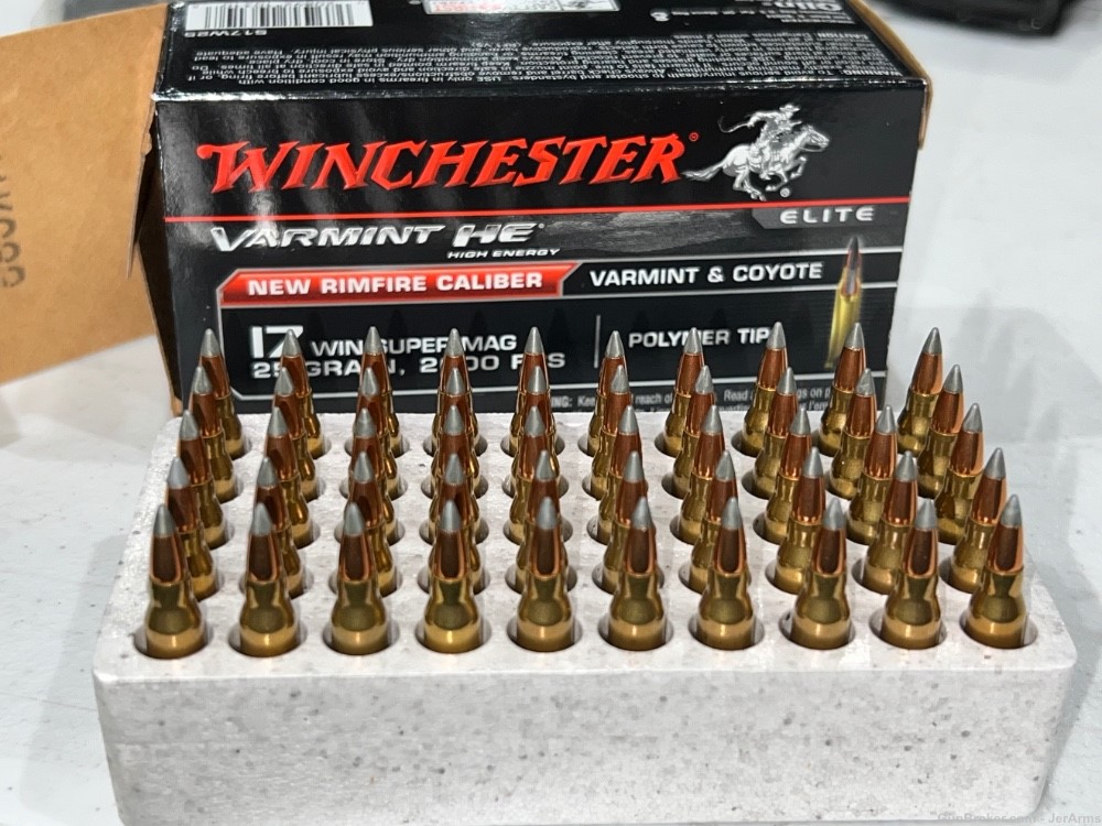 50 Rounds Winchester 17 WSM 25gr Poly Tip S17W25-img-2