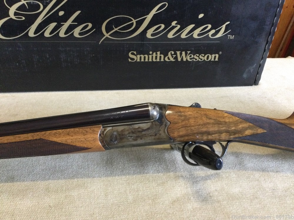 Smith & Wesson ELITE GOLD GRADE 1  20 ga.  SxS  MINT in Box-img-12