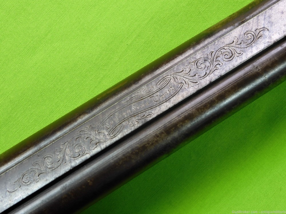 Auc Antique 19c German Percussion Damascus Double Barrel Hunting Rifle $350-img-15