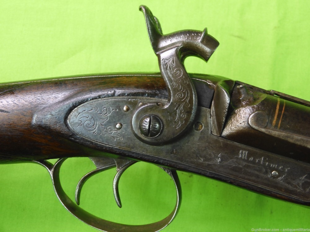 Auc Antique 19c German Percussion Damascus Double Barrel Hunting Rifle $350-img-27