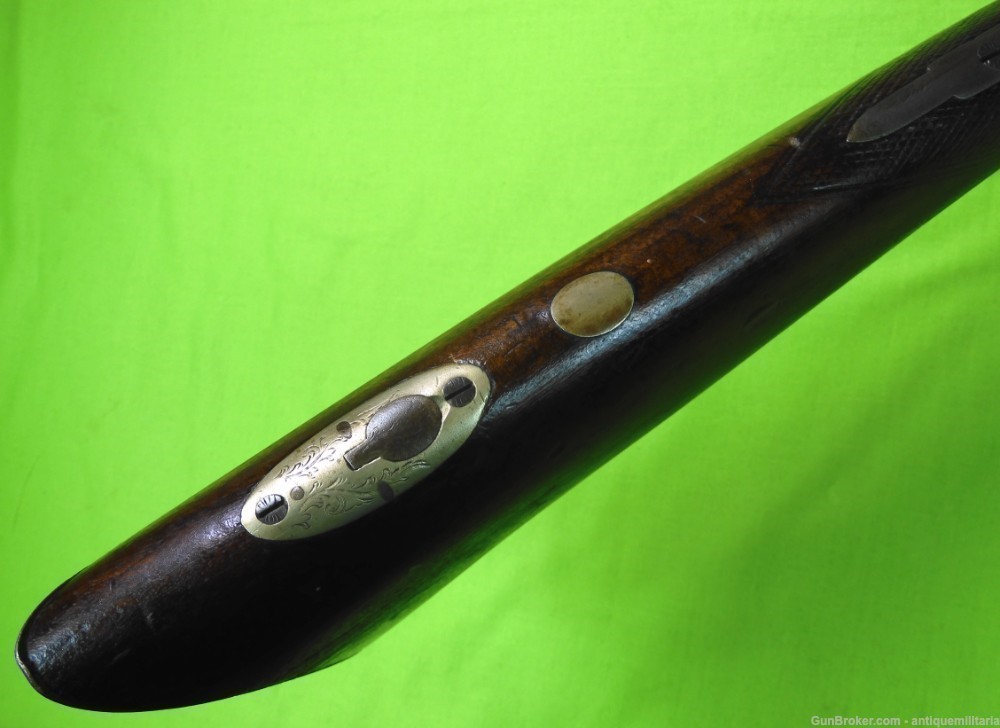 Auc Antique 19c German Percussion Damascus Double Barrel Hunting Rifle $350-img-20