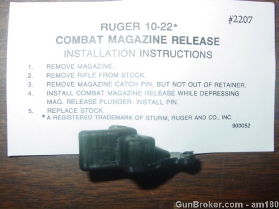 RUGER 10 22 MAGAZINE RELEASE COMBAT-img-1