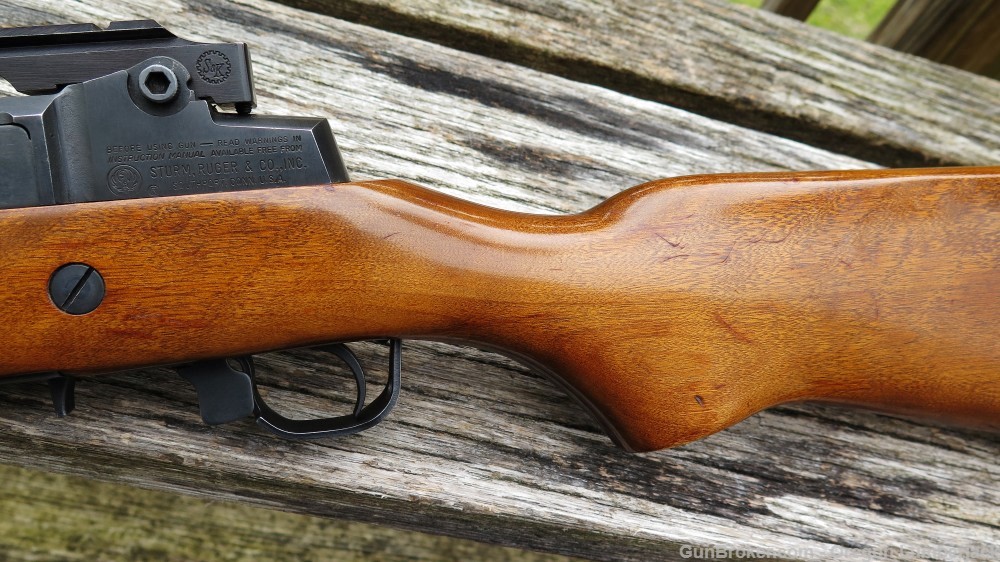 Ruger Mini-14 .223 18.5" Bbl. All Wood Stock & Nice! Clean from 1980 -img-13