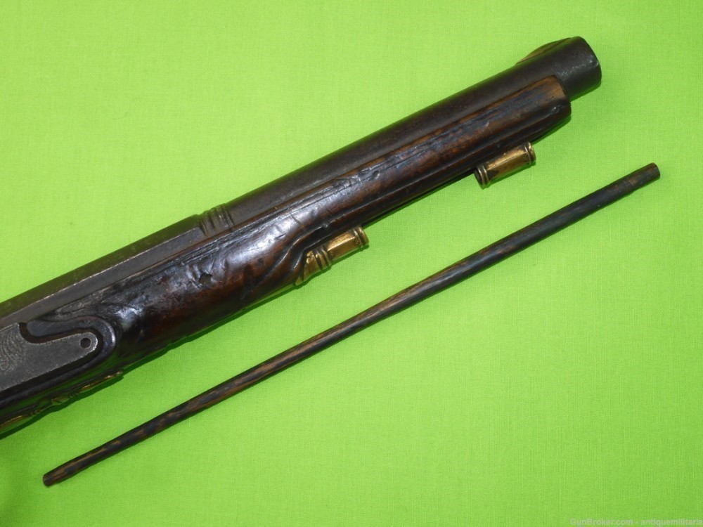 Antique British English Revolutionary War Percussion Pistol Handgun-img-11