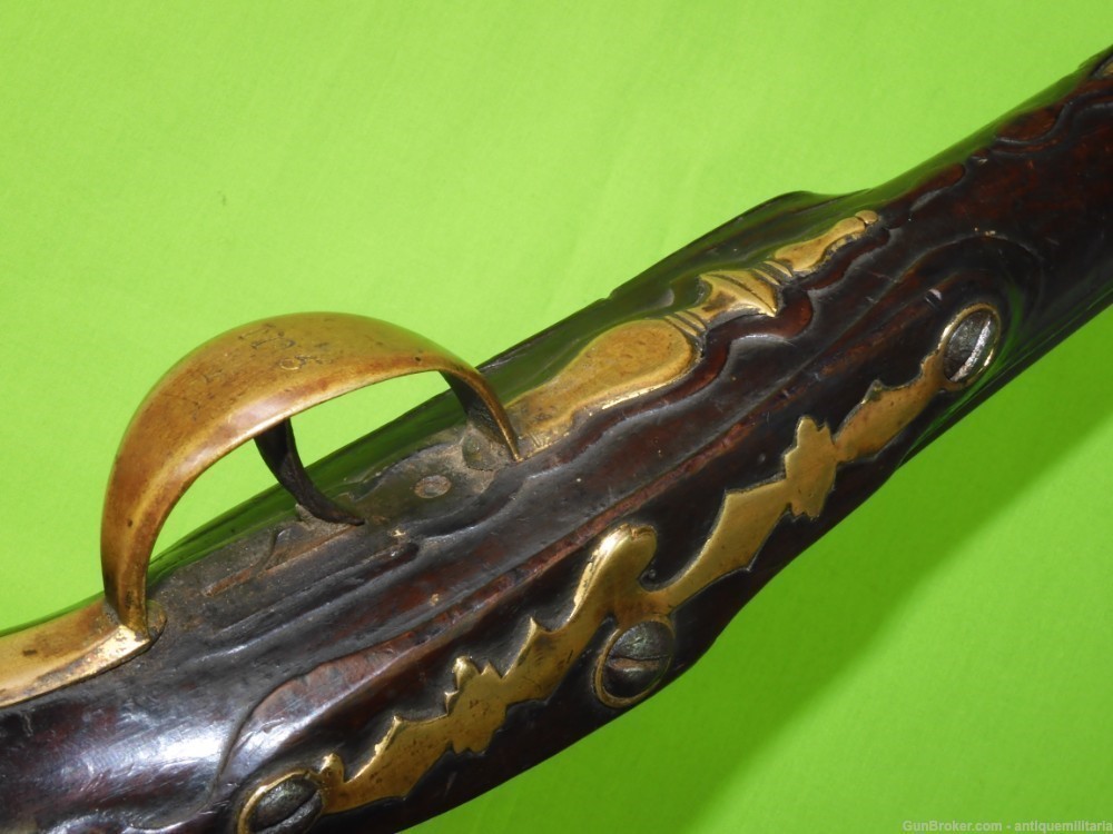 Antique British English Revolutionary War Percussion Pistol Handgun-img-9