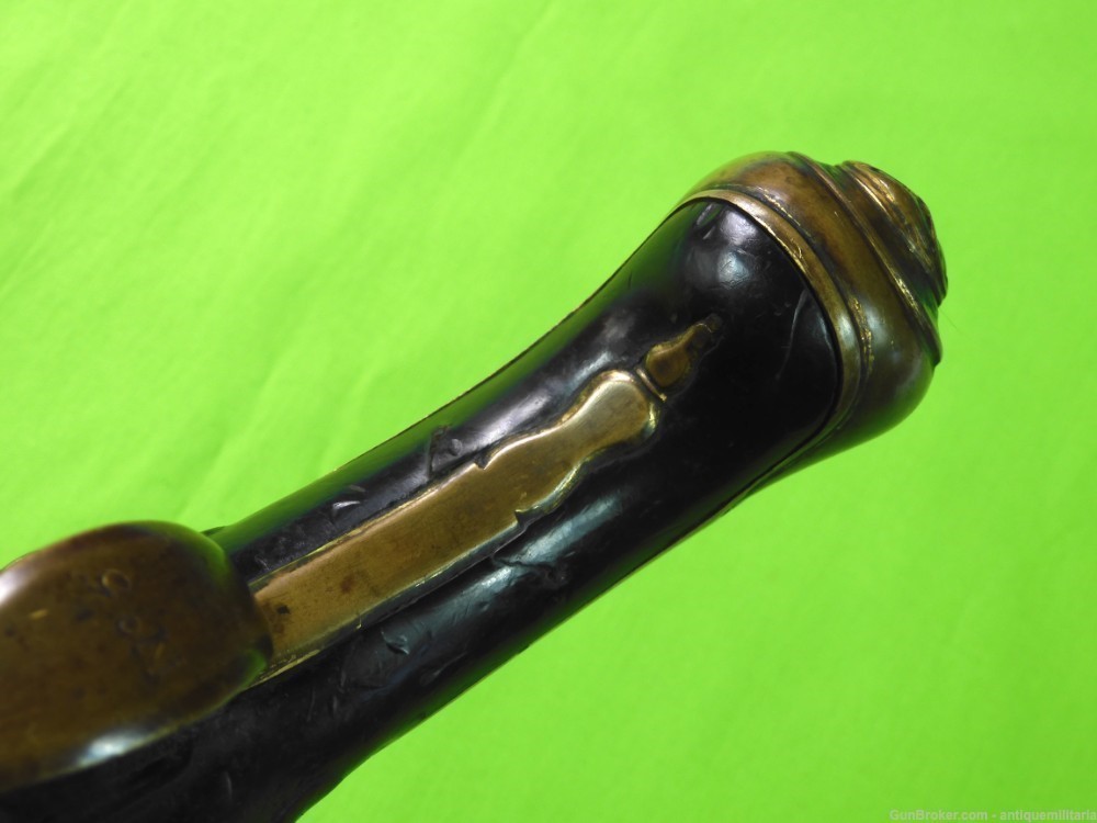 Antique British English Revolutionary War Percussion Pistol Handgun-img-15