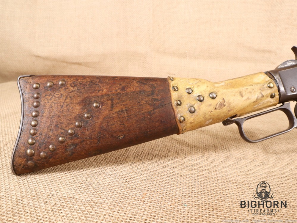 Winchester Model 1873, Third Model 20" lever-action Carbine, Indian Repairs-img-2