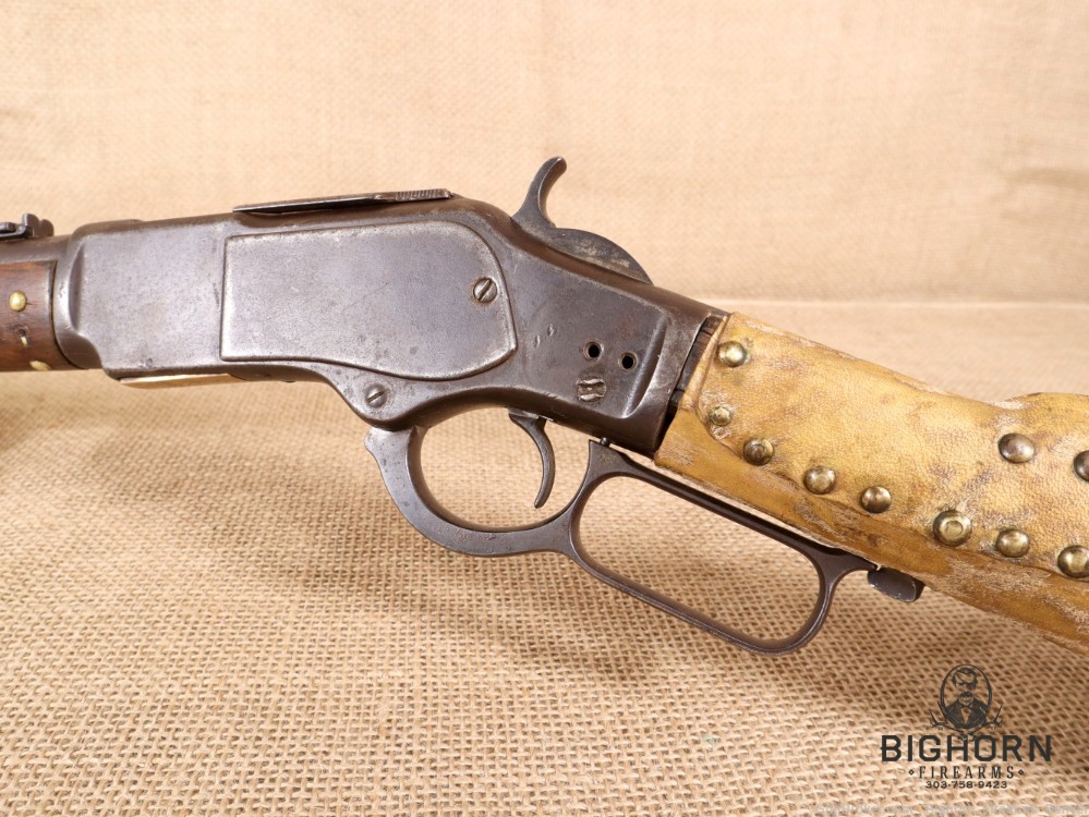 Winchester Model 1873, Third Model 20" lever-action Carbine, Indian Repairs-img-9