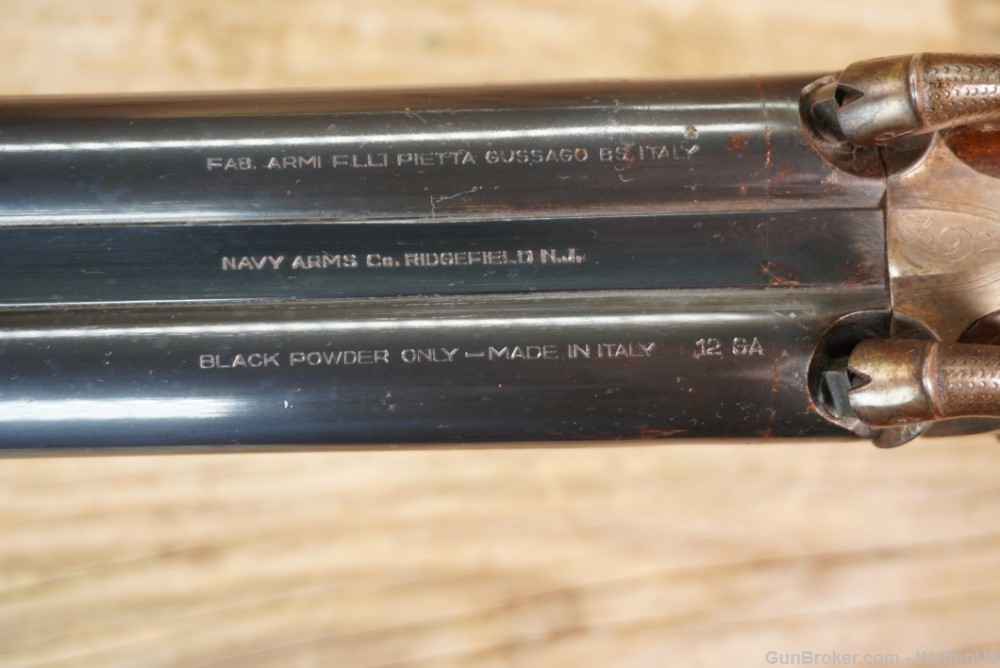 Pietta Navy Arms 12 gauge black powder percussion double barrel shotgun SxS-img-34