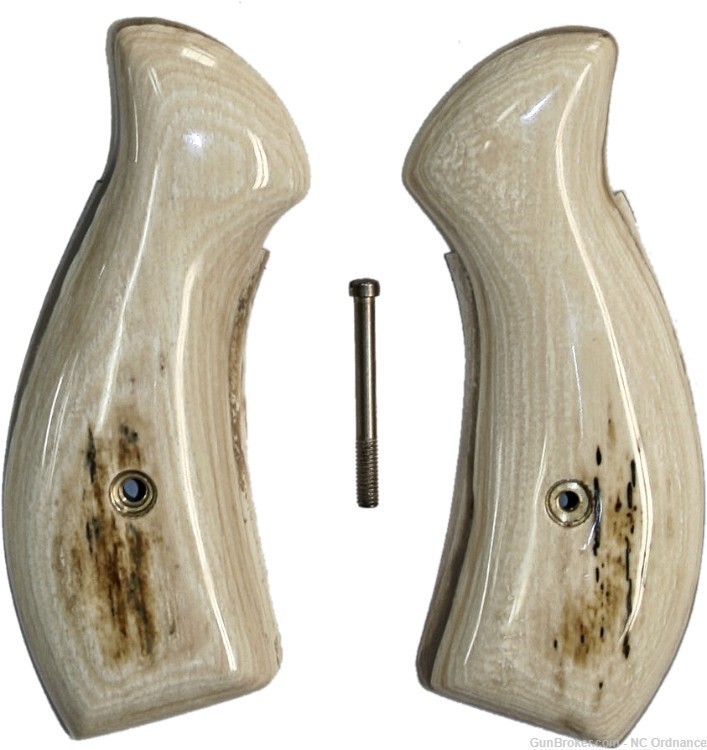 Smith & Wesson K & L Frame Siberian Mammoth Ivory Grips, Round Butt-img-0