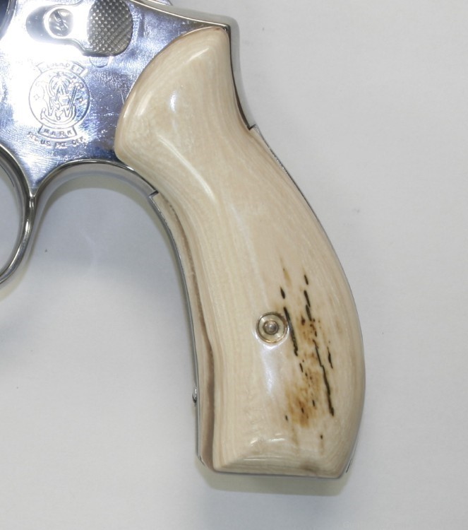 Smith & Wesson K & L Frame Siberian Mammoth Ivory Grips, Round Butt-img-2