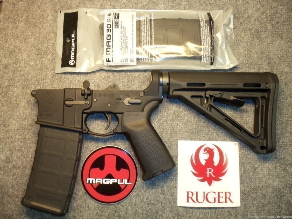 Ruger AR-556 Complete Lower: Magpul MOE Equipped!-img-9