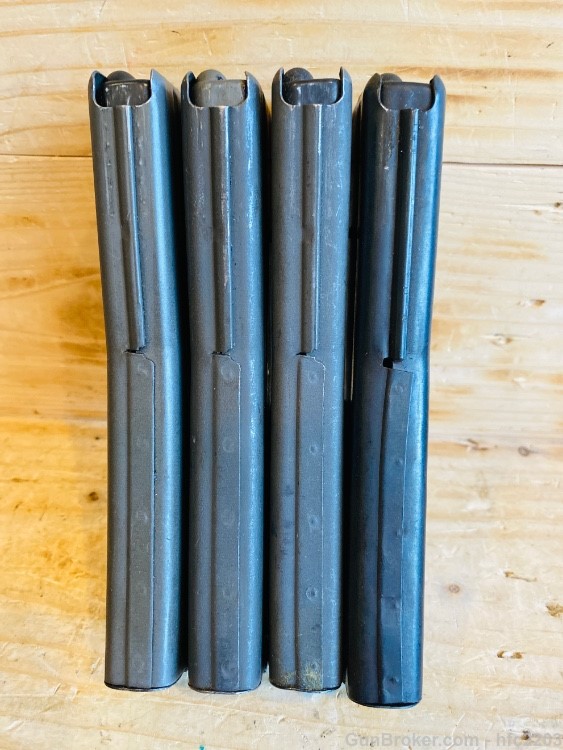 (4) M1 .30 CARBINE 30 ROUND VIETNAM ERA mags with Period Mag Pouch "J" mark-img-3