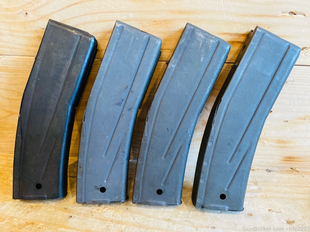 (4) M1 .30 CARBINE 30 ROUND VIETNAM ERA mags with Period Mag Pouch "J" mark-img-1