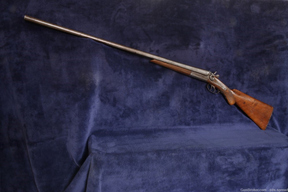 Nice Antique Belgian - Wm Parkhurst SXS Shotgun 12g Wall-Hanger NO RESERVE-img-1