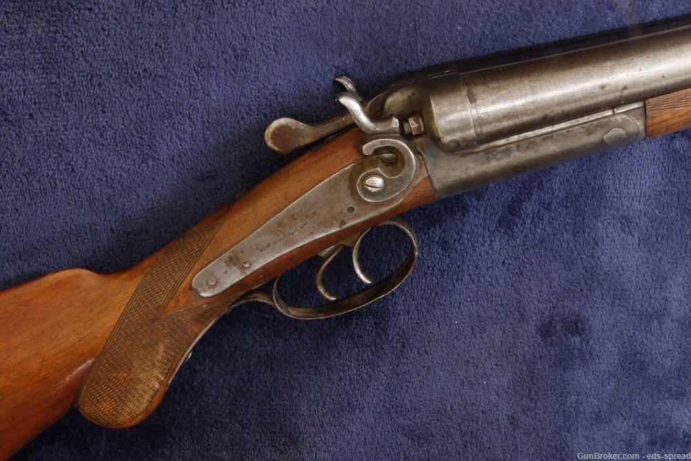 Nice Antique Belgian - Wm Parkhurst SXS Shotgun 12g Wall-Hanger NO RESERVE-img-10
