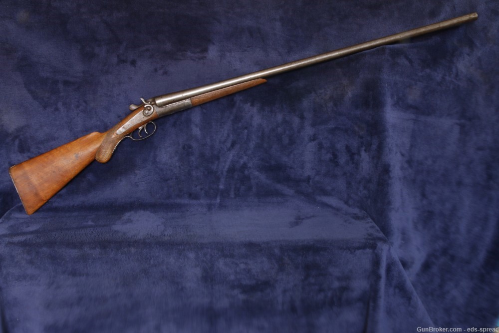 Nice Antique Belgian - Wm Parkhurst SXS Shotgun 12g Wall-Hanger NO RESERVE-img-8